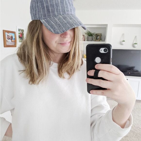 Goodfellow & Co. Chambray Striped Baseball Hat - Picture 1 of 5